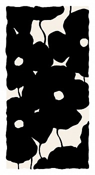 Donald Sultan -&nbsp;Z Vertical Poppies - Black; edition of 25