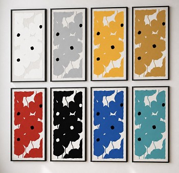 Donald Sultan -&nbsp;Z Vertical Poppies Portfolio edition of 25